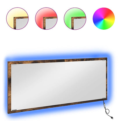 Spiegel Geräucherte Eiche 90 x 8,5 x 37 cm Holzwerkstoff