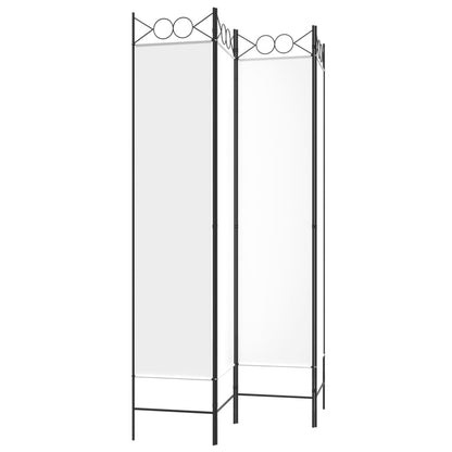 vidaXL 4-tlg. Paravent Weiß 160x200 cm Stoff
