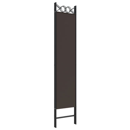 vidaXL 4-tlg. Paravent Braun 160x200 cm Stoff