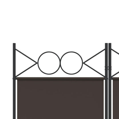 vidaXL 4-tlg. Paravent Braun 160x200 cm Stoff