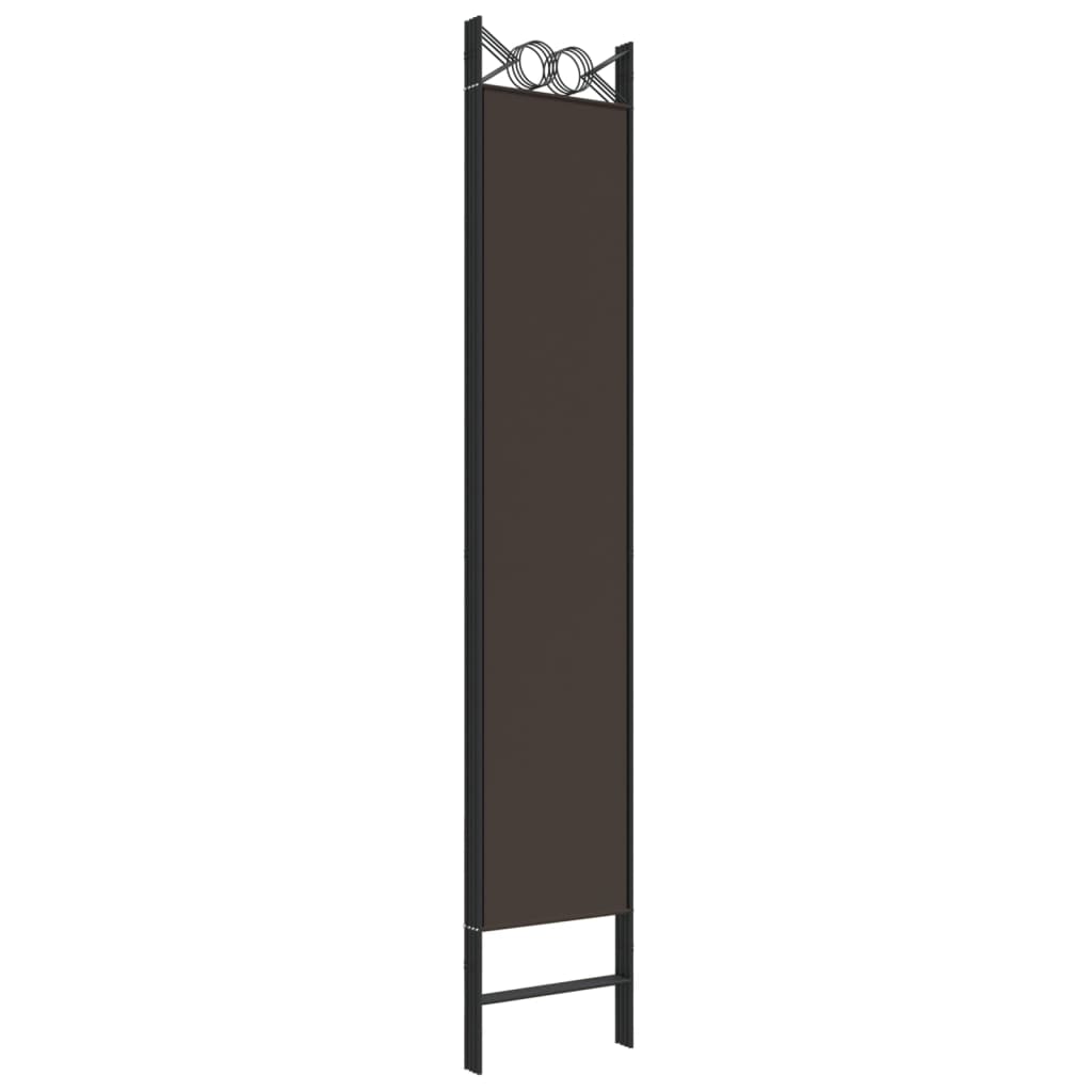 vidaXL 4-tlg. Paravent Braun 160x220 cm Stoff