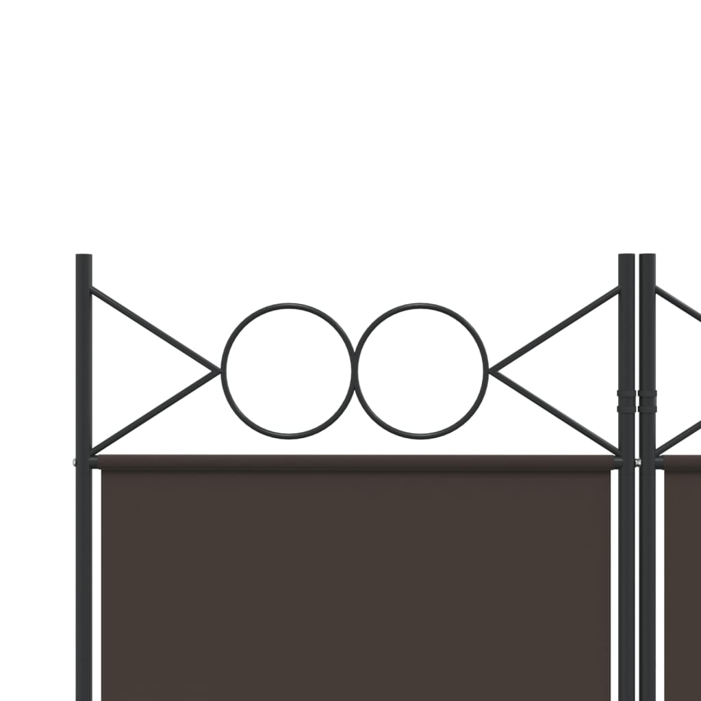 vidaXL 4-tlg. Paravent Braun 160x220 cm Stoff