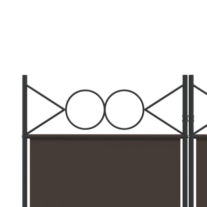 vidaXL 4-tlg. Paravent Braun 160x220 cm Stoff