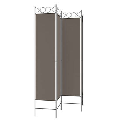 vidaXL 4-tlg. Paravent Anthrazit 160x220 cm Stoff