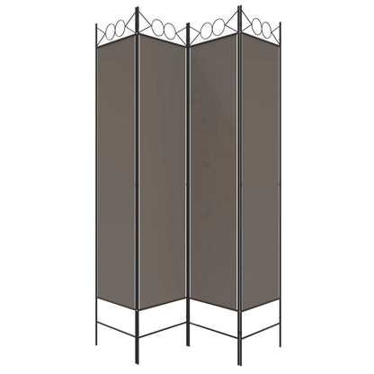 vidaXL 4-tlg. Paravent Anthrazit 160x220 cm Stoff