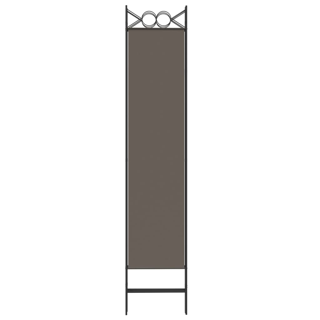 vidaXL 4-tlg. Paravent Anthrazit 160x220 cm Stoff