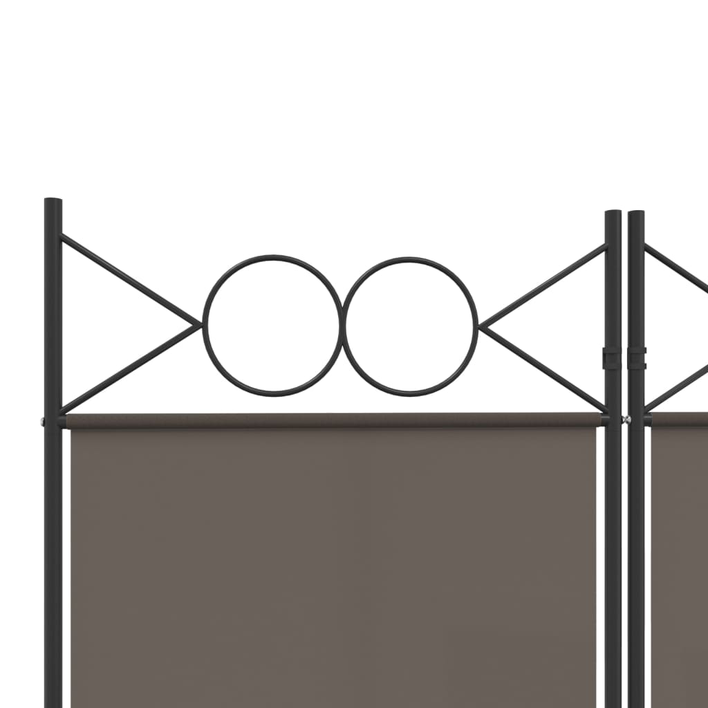 vidaXL 4-tlg. Paravent Anthrazit 160x220 cm Stoff