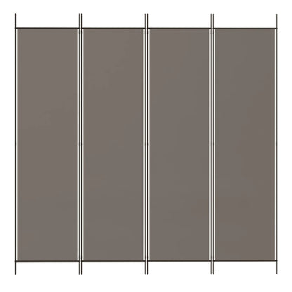 vidaXL 4-tlg. Paravent Anthrazit 200x200 cm Stoff