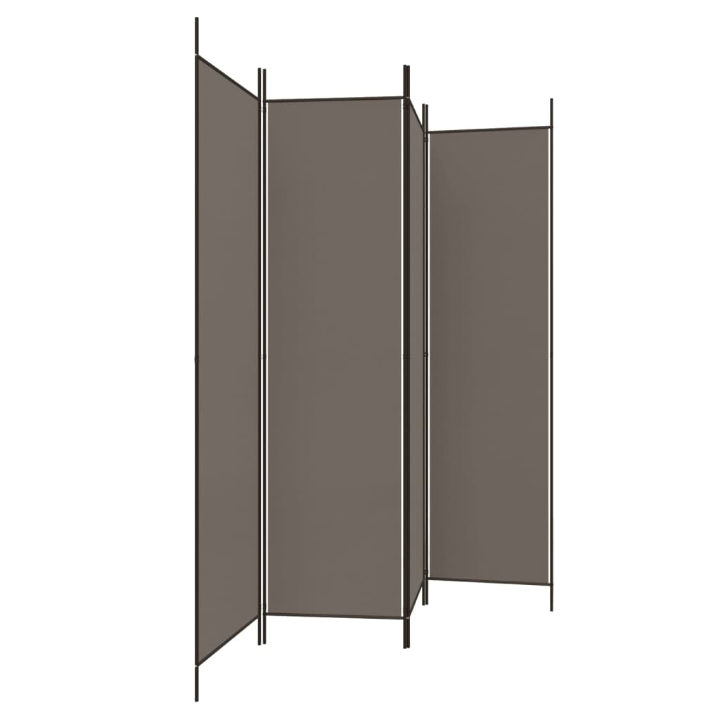 vidaXL 4-tlg. Paravent Anthrazit 200x200 cm Stoff