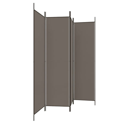 vidaXL 4-tlg. Paravent Anthrazit 200x200 cm Stoff