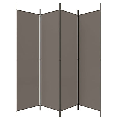 vidaXL 4-tlg. Paravent Anthrazit 200x200 cm Stoff