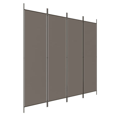 vidaXL 4-tlg. Paravent Anthrazit 200x220 cm Stoff