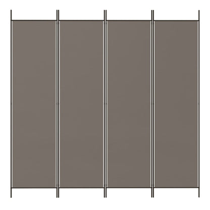 vidaXL Paravent à 4 panneaux anthracite 200x220 cm tissu