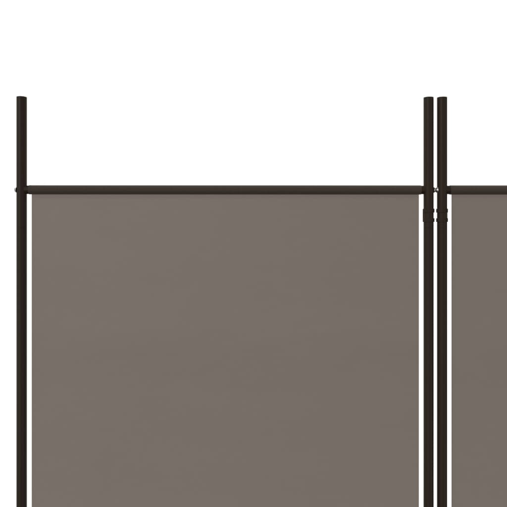 vidaXL Paravent à 4 panneaux anthracite 200x220 cm tissu