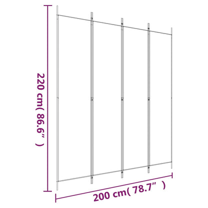 vidaXL Paravent à 4 panneaux anthracite 200x220 cm tissu