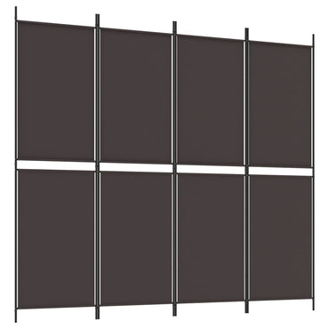 vidaXL 4-tlg. Paravent Braun 200x180 cm Stoff