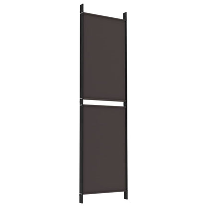vidaXL 4-tlg. Paravent Braun 200x180 cm Stoff