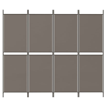 vidaXL 4-tlg. Paravent Anthrazit 200x180 cm Stoff