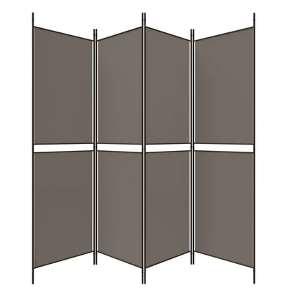 vidaXL 4-tlg. Paravent Anthrazit 200x180 cm Stoff