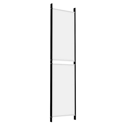 vidaXL 4-tlg. Paravent Weiß 200x200 cm Stoff