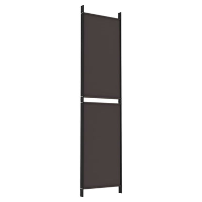 vidaXL 4-tlg. Paravent Braun 200x200 cm Stoff