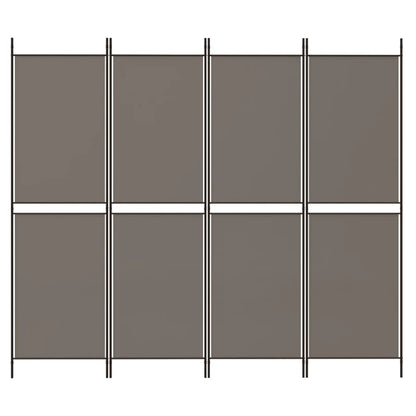 4-tlg. Paravent Anthrazit 200x200 cm Stoff