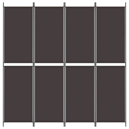 vidaXL 4-tlg. Paravent Braun 200x220 cm Stoff