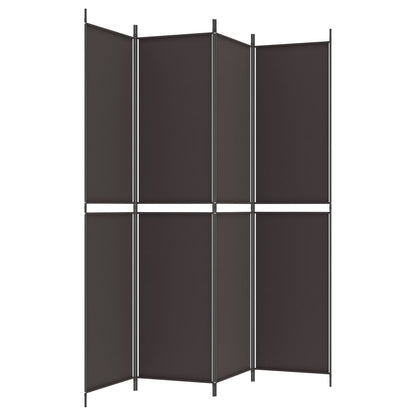 vidaXL 4-tlg. Paravent Braun 200x220 cm Stoff