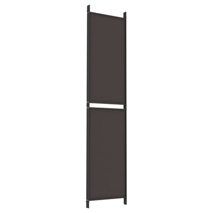 vidaXL 4-tlg. Paravent Braun 200x220 cm Stoff