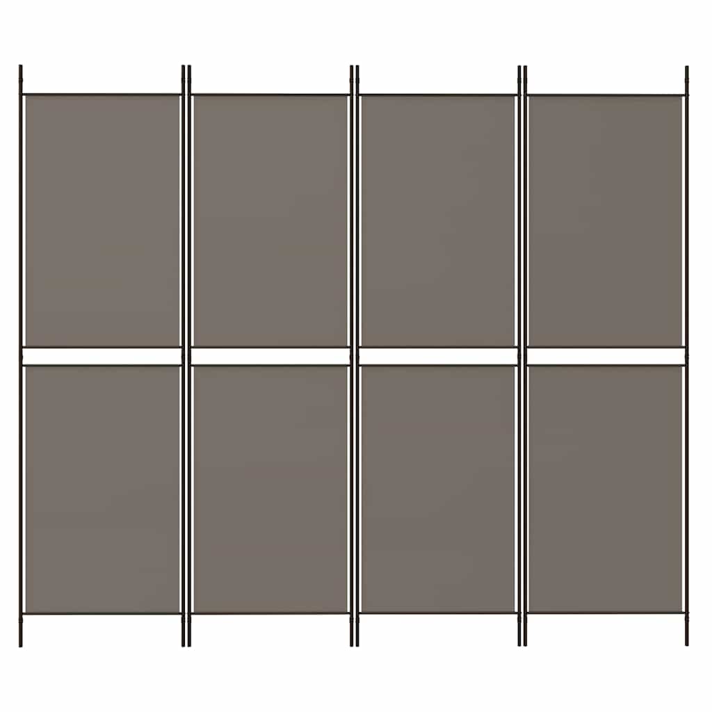 vidaXL Paravent à 4 panneaux anthracite 200x220 cm tissu