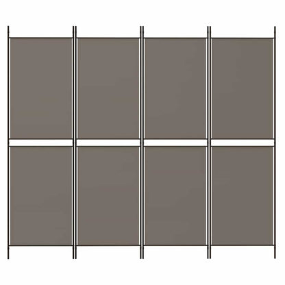 vidaXL Paravent à 4 panneaux anthracite 200x220 cm tissu