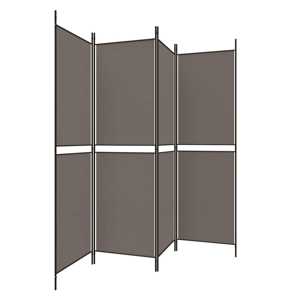 vidaXL Paravent à 4 panneaux anthracite 200x220 cm tissu