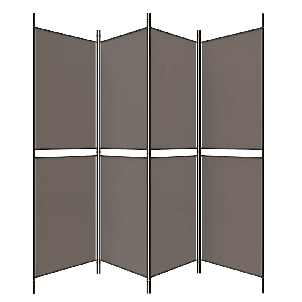 vidaXL Paravent à 4 panneaux anthracite 200x220 cm tissu
