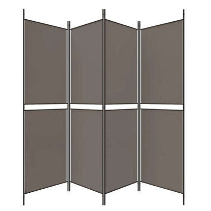 vidaXL Paravent à 4 panneaux anthracite 200x220 cm tissu