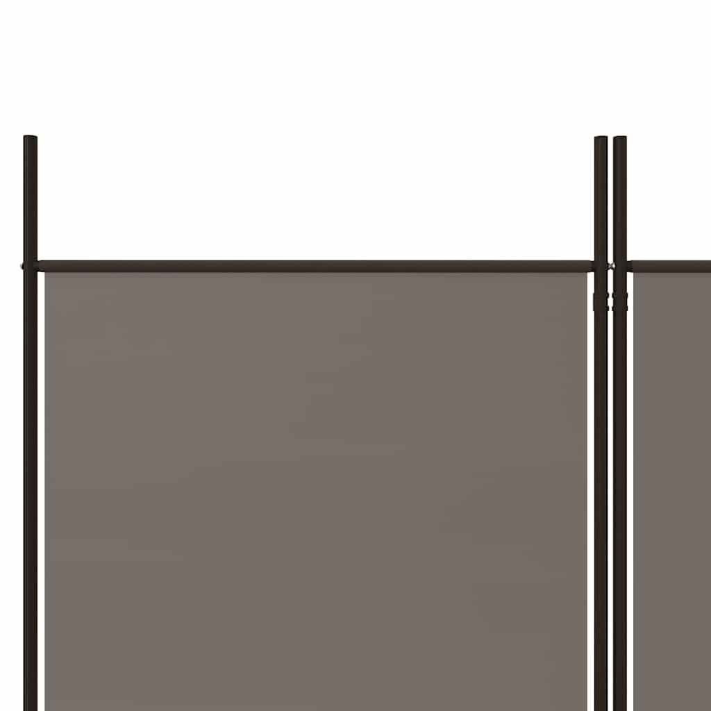 vidaXL Paravent à 4 panneaux anthracite 200x220 cm tissu