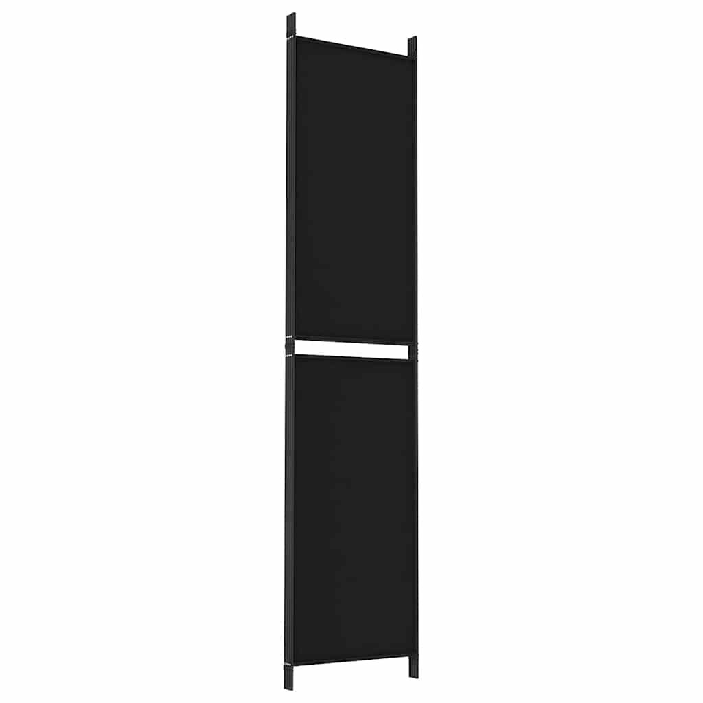 vidaXL Paravent à 4 panneaux Tissu Noir 200x220 cm