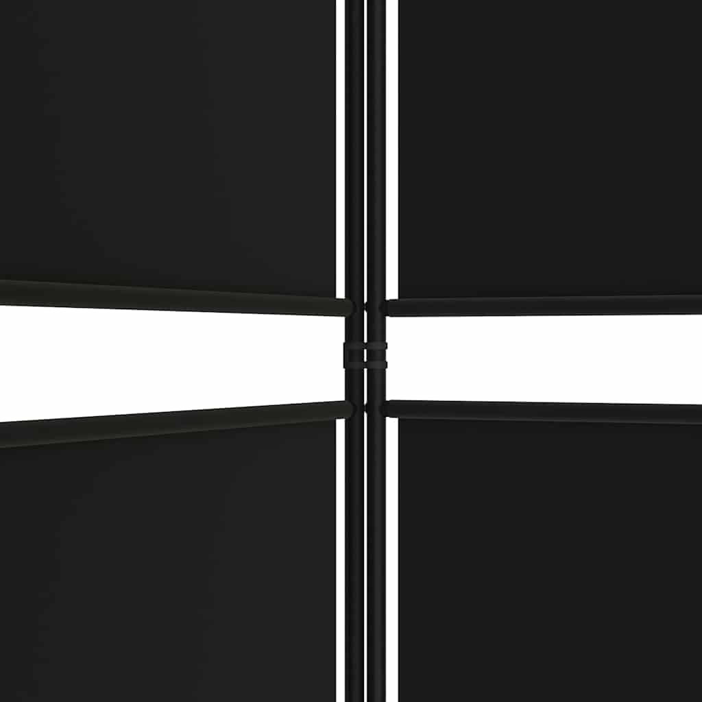 vidaXL Paravent à 4 panneaux Tissu Noir 200x220 cm