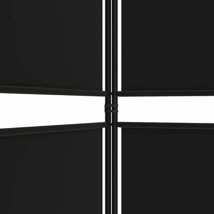 vidaXL Paravent à 4 panneaux Tissu Noir 200x220 cm