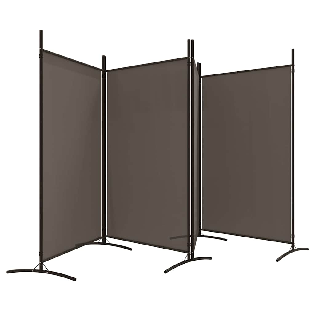 vidaXL Paravent à 4 panneaux anthracite 346x180 cm tissu