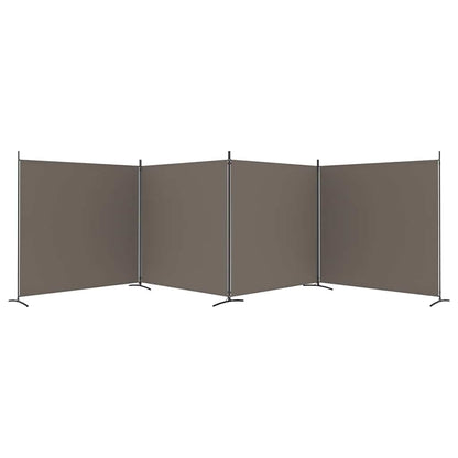 vidaXL Paravent 4 panneaux Tissu Anthracite 698x180 cm