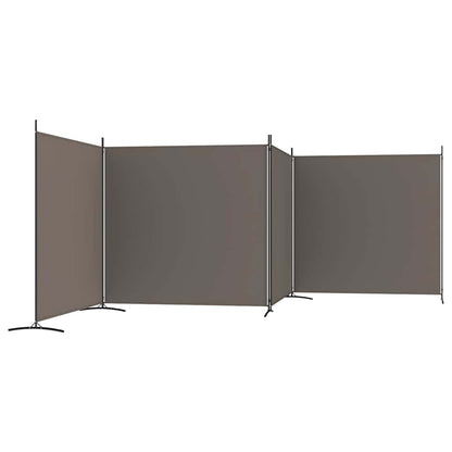 vidaXL Paravent 4 panneaux Tissu Anthracite 698x180 cm
