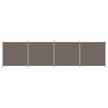vidaXL Paravent 4 panneaux Tissu Anthracite 698x180 cm