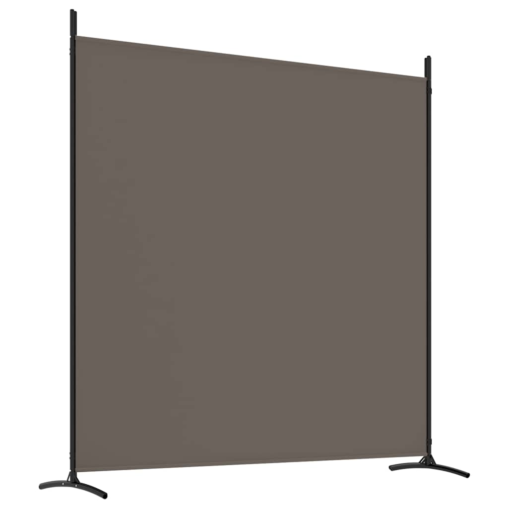 vidaXL Paravent 4 panneaux Tissu Anthracite 698x180 cm