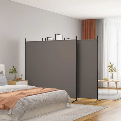 vidaXL Paravent 4 panneaux Tissu Anthracite 698x180 cm