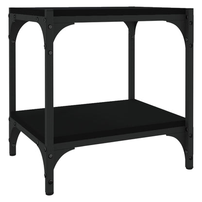 Meuble TV vidaXL noir 40x33x41 cm en bois d'ingénierie et acier