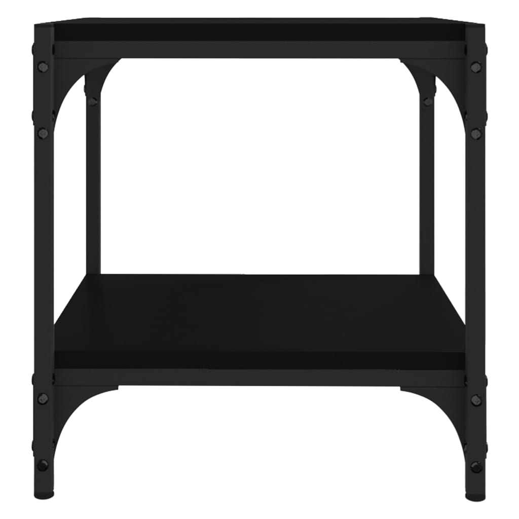 Meuble TV vidaXL noir 40x33x41 cm en bois d'ingénierie et acier