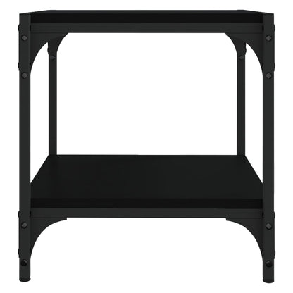 Meuble TV vidaXL noir 40x33x41 cm en bois d'ingénierie et acier