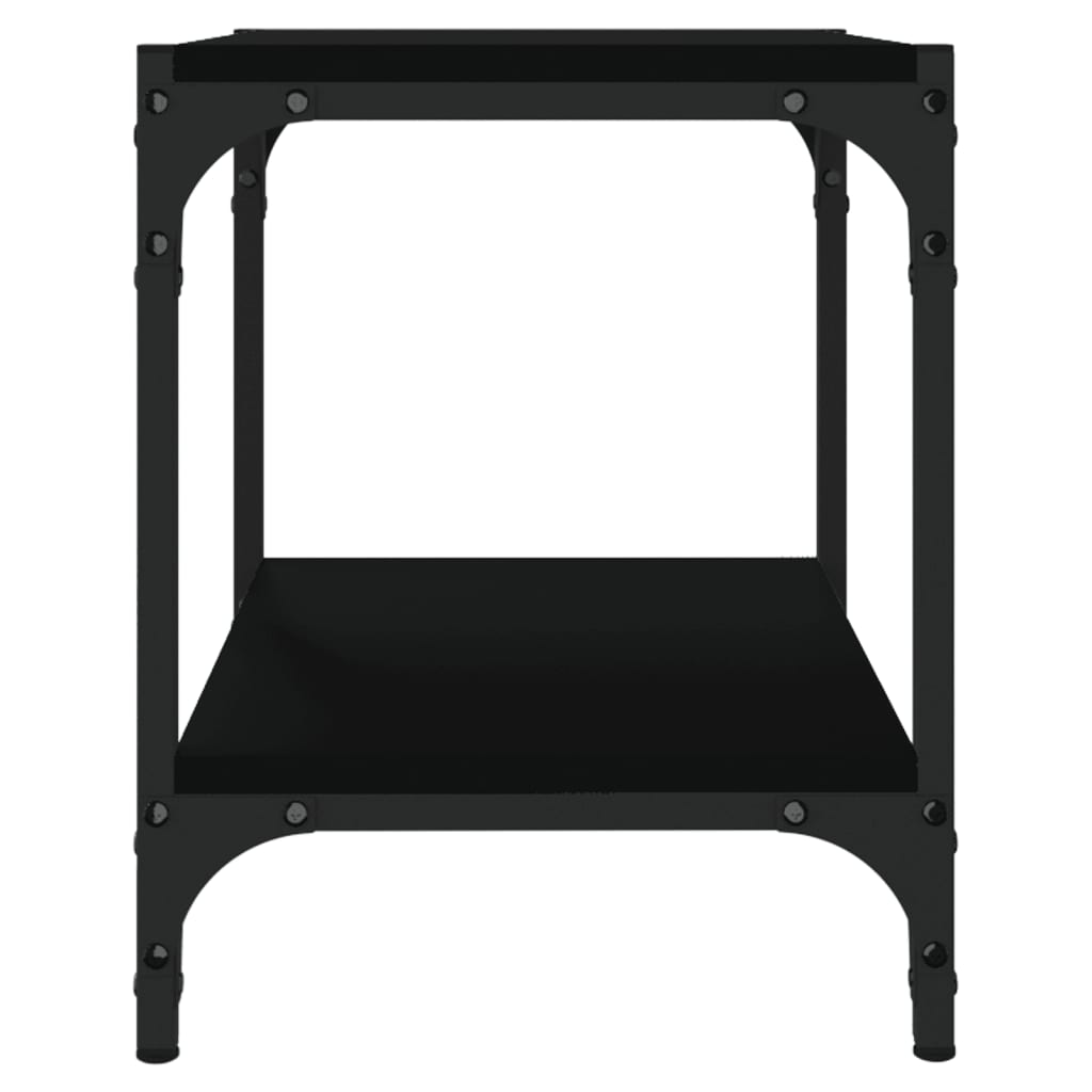 Meuble TV vidaXL noir 40x33x41 cm en bois d'ingénierie et acier