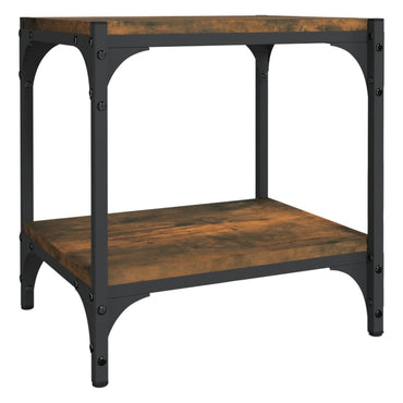 vidaXL Meuble TV chêne fumé 40x33x41 cm bois d'ingénierie et acier
