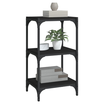 vidaXL Bücherregal Schwarz 40x33x70,5 cm Holzwerkstoff und Stahl